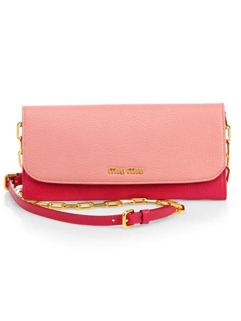 miu miu madras bicolor continental wallet|Miu Miu Madras Bicolor Continental Wallet in Pink .